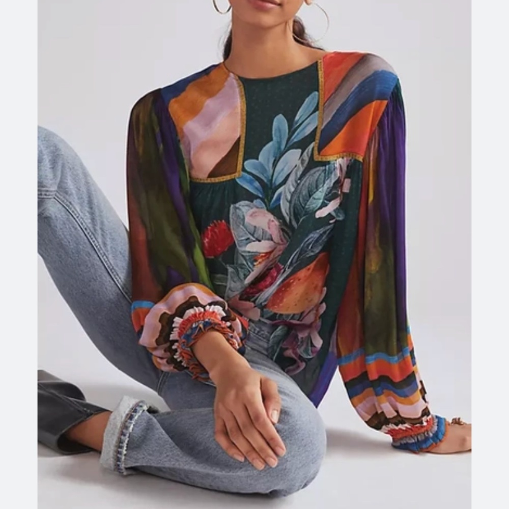 Anthropologie Miranda Peasant Blouse Medium